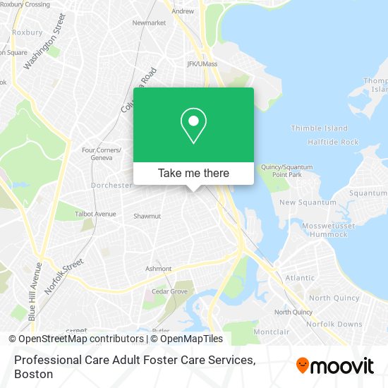 Professional Care Adult Foster Care Services map