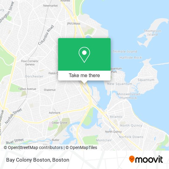 Bay Colony Boston map
