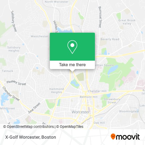 X-Golf Worcester map