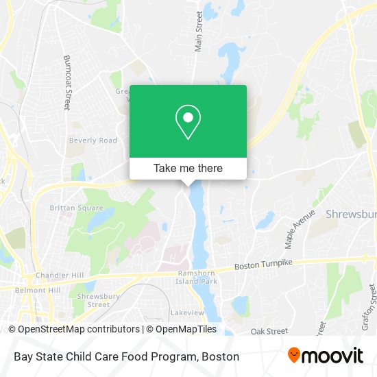 Bay State Child Care Food Program map