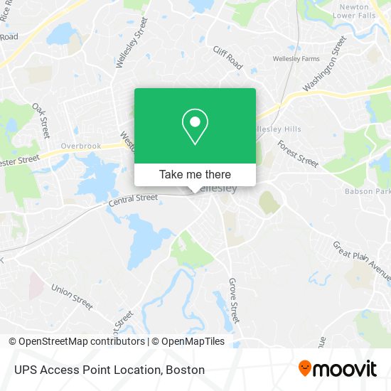 UPS Access Point Location map