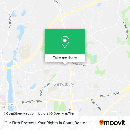 Our Firm Protects Your Rights in Court map