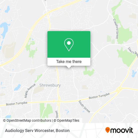 Audiology Serv Worcester map