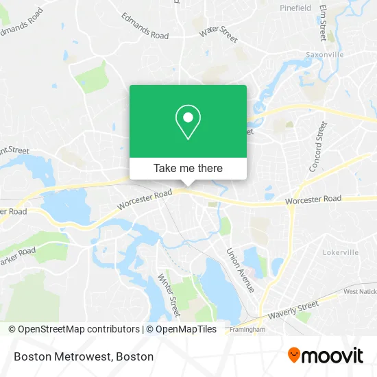Boston Metrowest map