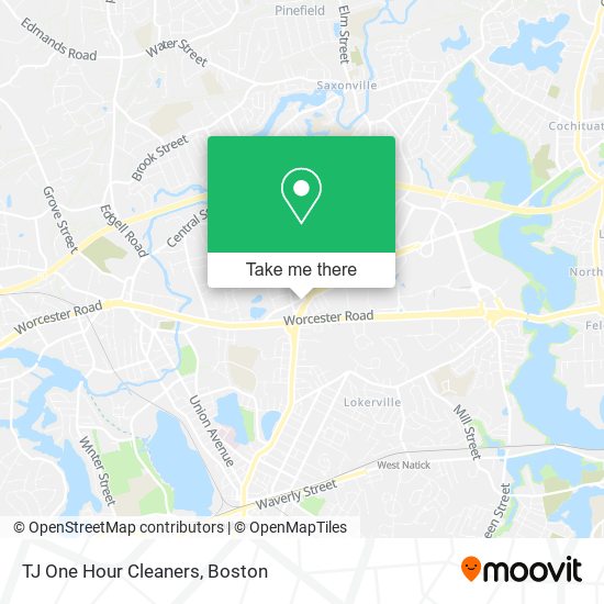 TJ One Hour Cleaners map