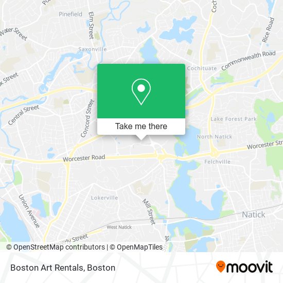 Mapa de Boston Art Rentals