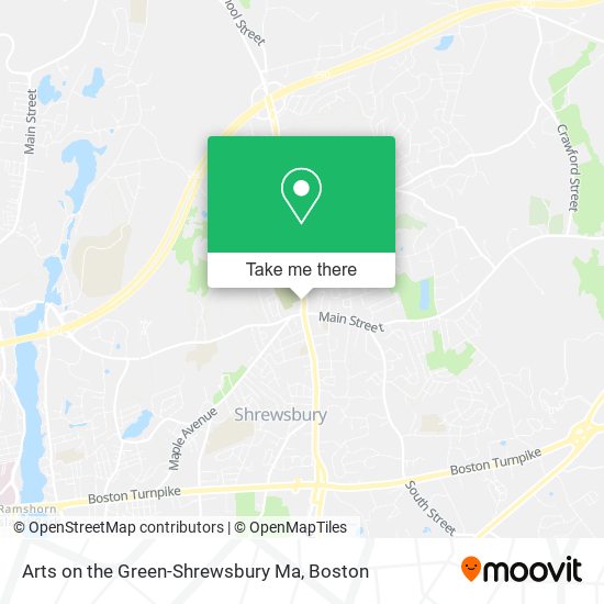 Arts on the Green-Shrewsbury Ma map