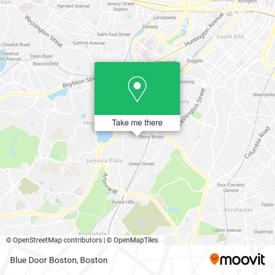 Blue Door Boston map