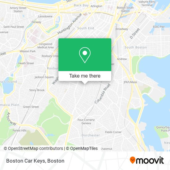 Mapa de Boston Car Keys