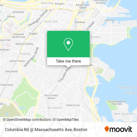 Columbia Rd @ Massachusetts Ave map