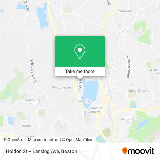 Holden St + Lansing Ave map
