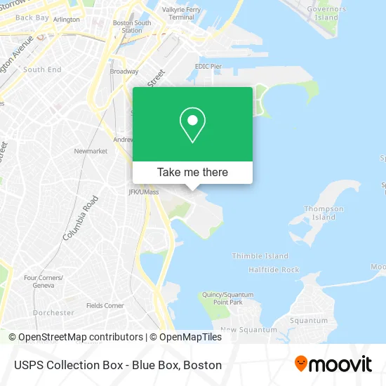USPS Collection Box - Blue Box map