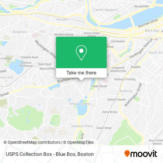 USPS Collection Box - Blue Box map