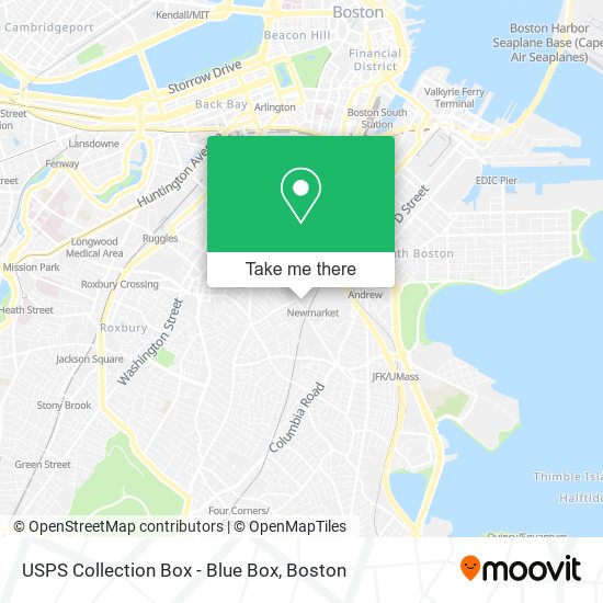 Mapa de USPS Collection Box - Blue Box