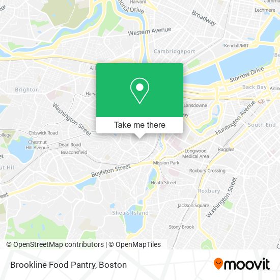 Brookline Food Pantry map