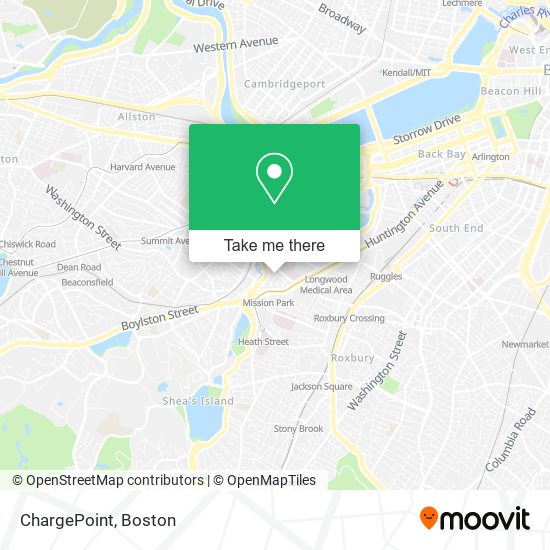 Mapa de ChargePoint