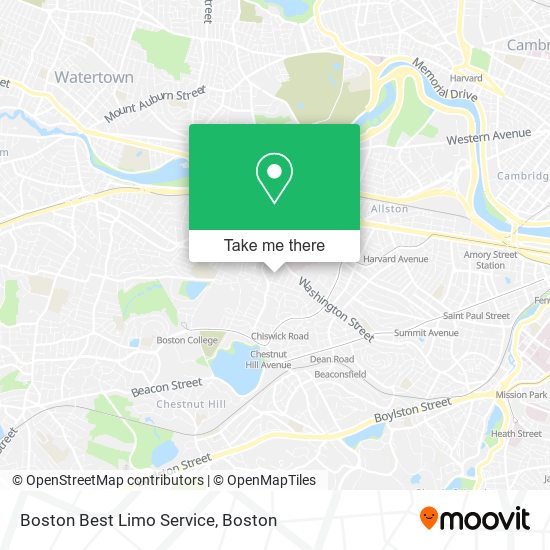 Boston Best Limo Service map