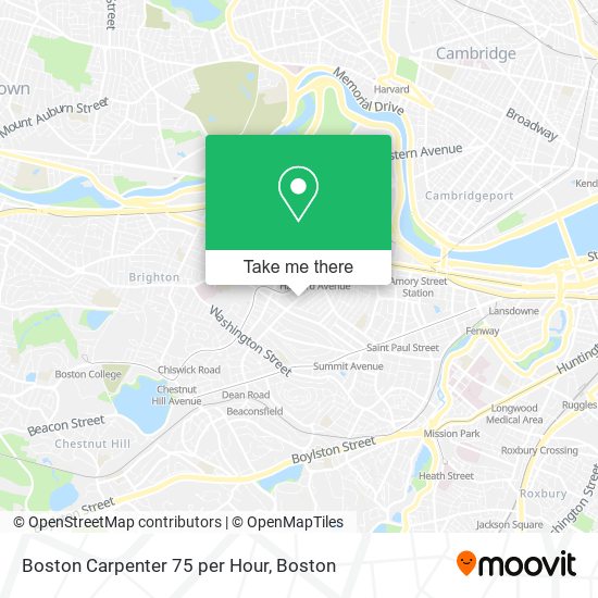 Boston Carpenter 75 per Hour map