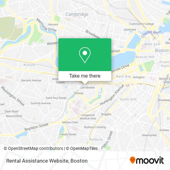 Mapa de Rental Assistance Website