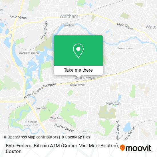 Mapa de Byte Federal Bitcoin ATM (Corner Mini Mart-Boston)