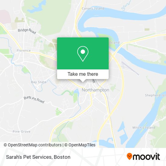 Sarah's Pet Services map