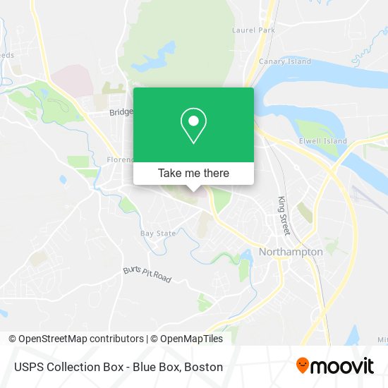 Mapa de USPS Collection Box - Blue Box