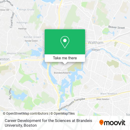 Mapa de Career Development for the Sciences at Brandeis University