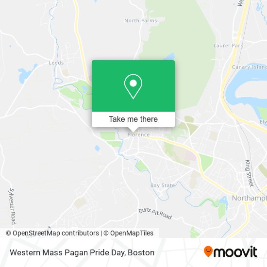 Western Mass Pagan Pride Day map