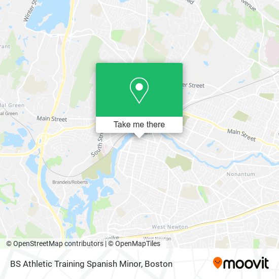 BS Athletic Training Spanish Minor map