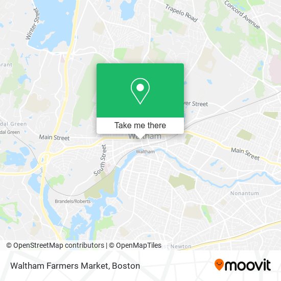 Waltham Farmers Market map