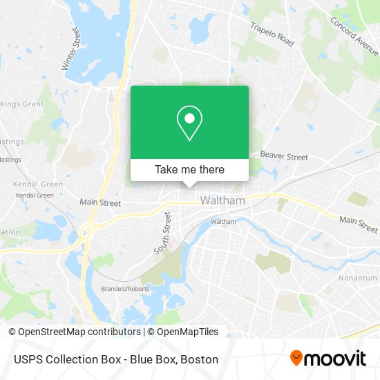 USPS Collection Box - Blue Box map