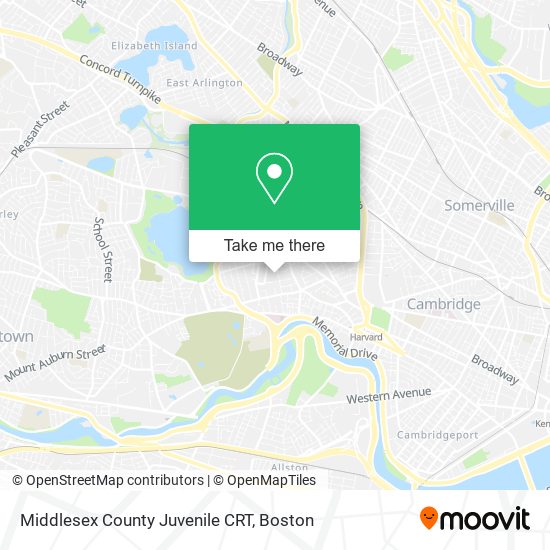 Mapa de Middlesex County Juvenile CRT