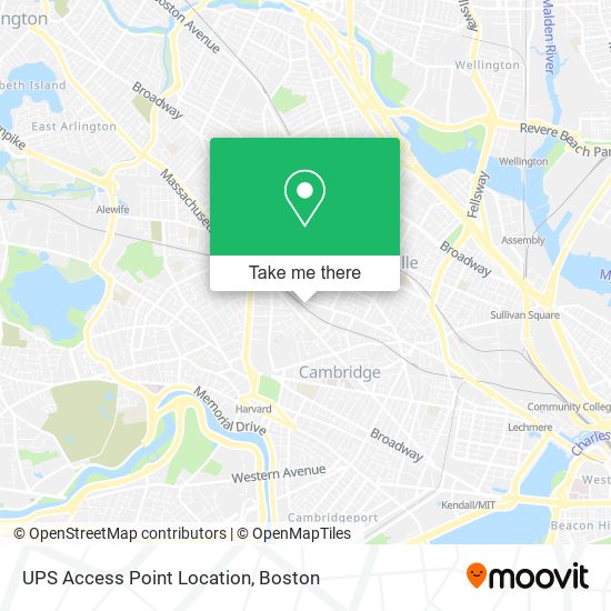 UPS Access Point Location map