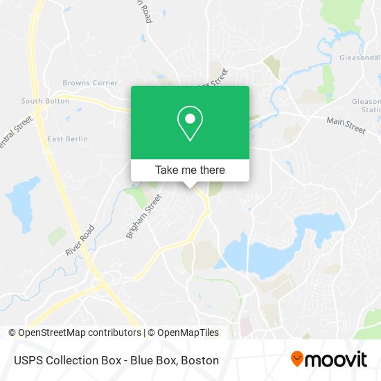 Mapa de USPS Collection Box - Blue Box