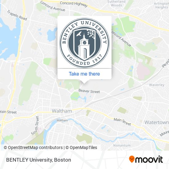 Mapa de BENTLEY University