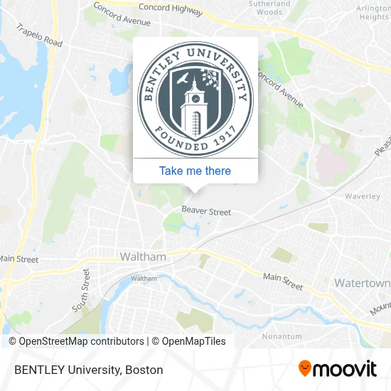 BENTLEY University map