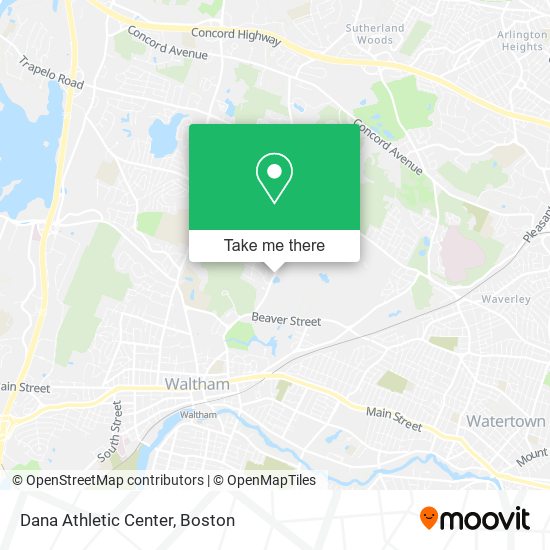 Dana Athletic Center map