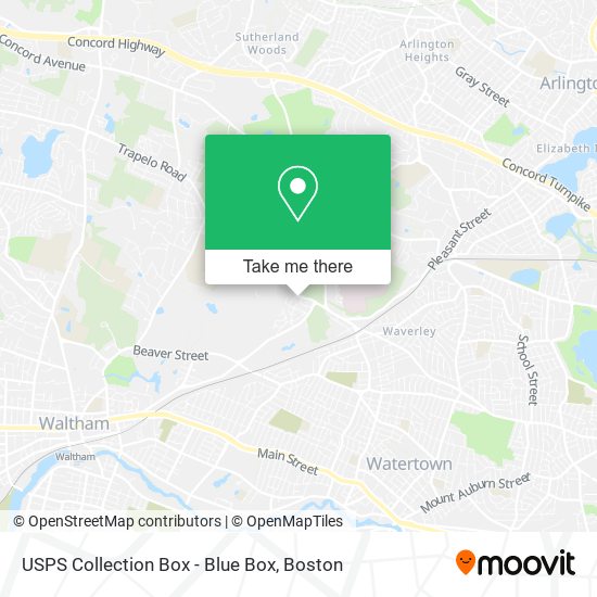 USPS Collection Box - Blue Box map