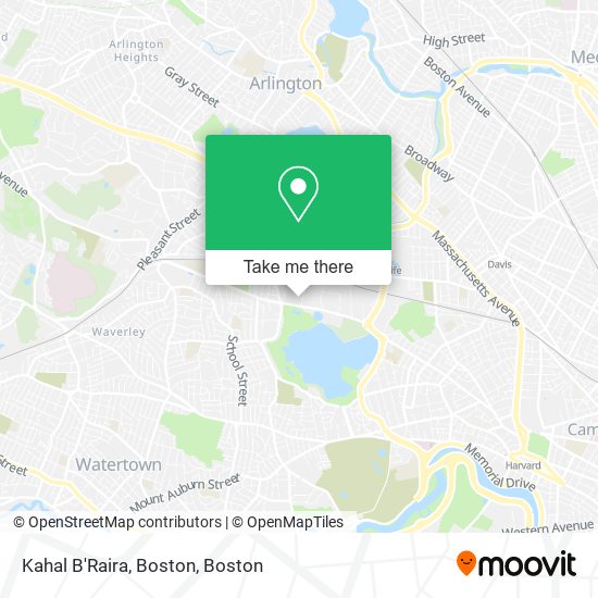 Mapa de Kahal B'Raira, Boston