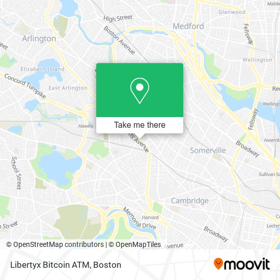 Mapa de Libertyx Bitcoin ATM