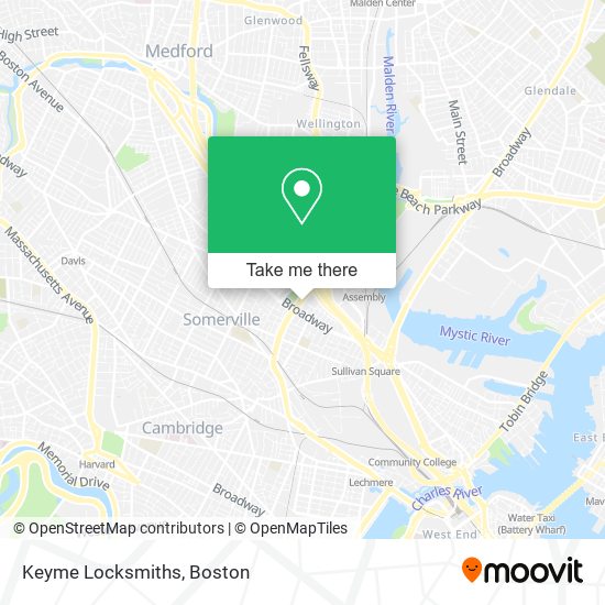 Keyme Locksmiths map