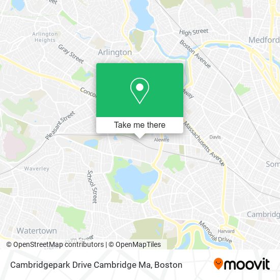 Mapa de Cambridgepark Drive Cambridge Ma