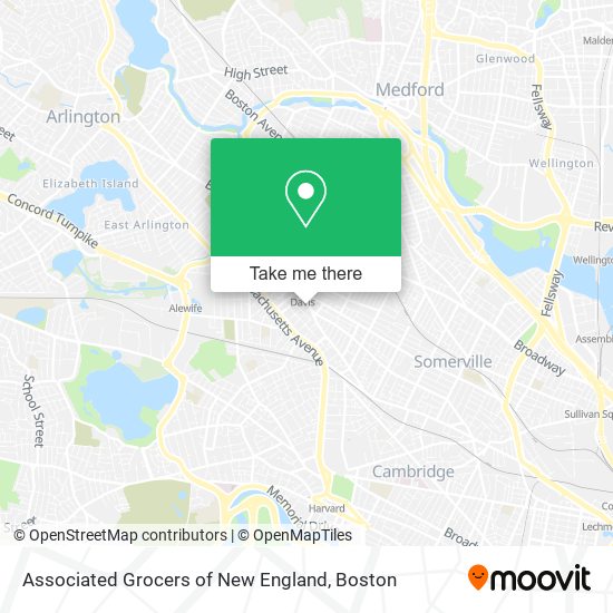 Mapa de Associated Grocers of New England