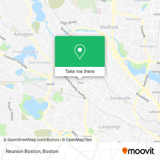 Reunion Boston map