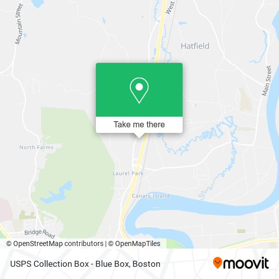 Mapa de USPS Collection Box - Blue Box