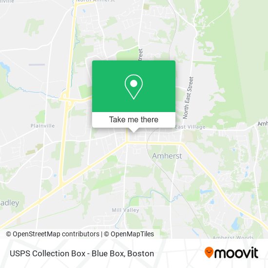 USPS Collection Box - Blue Box map