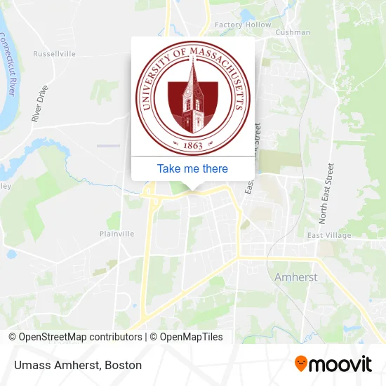 Umass Amherst map