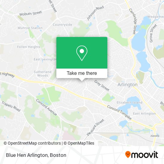 Blue Hen Arlington map