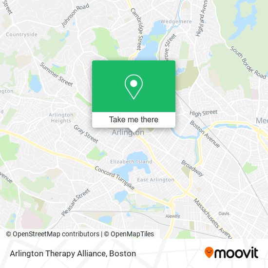 Arlington Therapy Alliance map