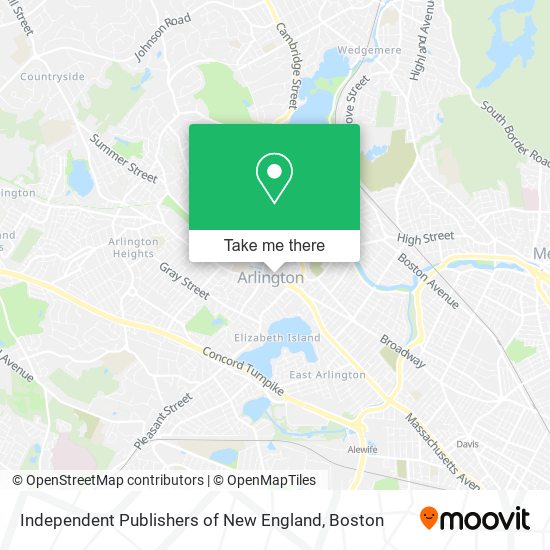 Mapa de Independent Publishers of New England